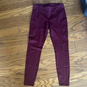 Lululemon Burgundy High-Waisted Leggings